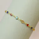 TENNIS MULTICOLOR CRYSTAL GOLD