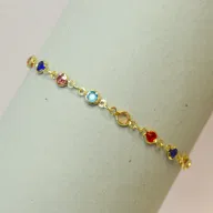 TENNIS MULTICOLOR CRYSTAL GOLD
