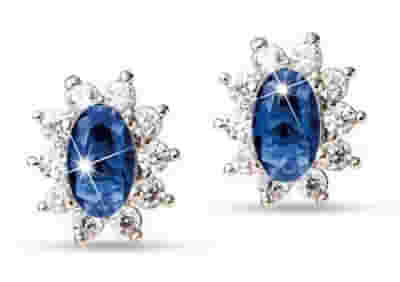 MJ POST 378 ORECCHINO LOBO PIETRA BLU