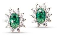 MJ POST 380 ORECCHINO LOBO PIETRA SMERALDO