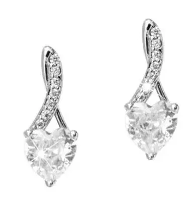 MJ POST 383 ORECCHINO PENDENTE CUORE BIANCO MJ POST 383 ORECCHINO PENDENTE CUORE BIANCO