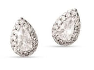 MJ POST 385 ORECCHINO LOBO PIETRA GOCCIA BIANCA