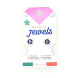 MJ POST 387 ORECCHINO LOBO PIETRA TONDA BLU