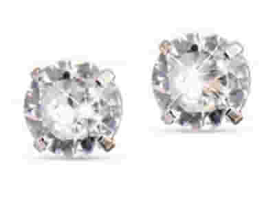MJ POST 393 ORECCHINO PUNTO LUCE TONDO BIANCO 5 MM