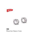 MJ POST 396 ORECCHINO PUNTO LUCE QUADRATO AMBRA 4 MM