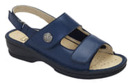 EMILIA ELASTIC SANDAL LEATHER WOMAN NAVY BLUE 40 MATERIALE PELLE+ELAST. FODERA TOMAIA PELLE SCAMOSCIATA SOTTOPIEDE PELLE SCAMOSCIATA SUOLA PU FITTING G ALTEZZA TACCO 25 COLLEZIONE
