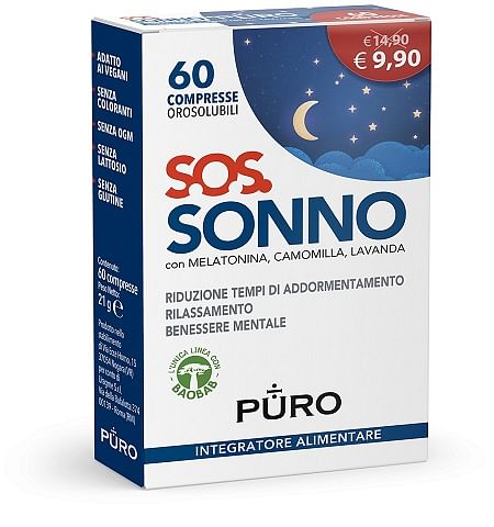 Puro Sos Sonno 60 Compresse Orosolubili