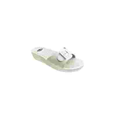 NEW MASSAGE FANTASY PRINTED PVC WOMAN WHITE/AQUA 41 MATERIALE PVC STAMPA FLOREALE FODERA TOMAIA SIMILPELLE SOTTOPIEDE PVC SUOLA PVC FITTING F ALTEZZA TACCO 20 COLLEZIONE SS23