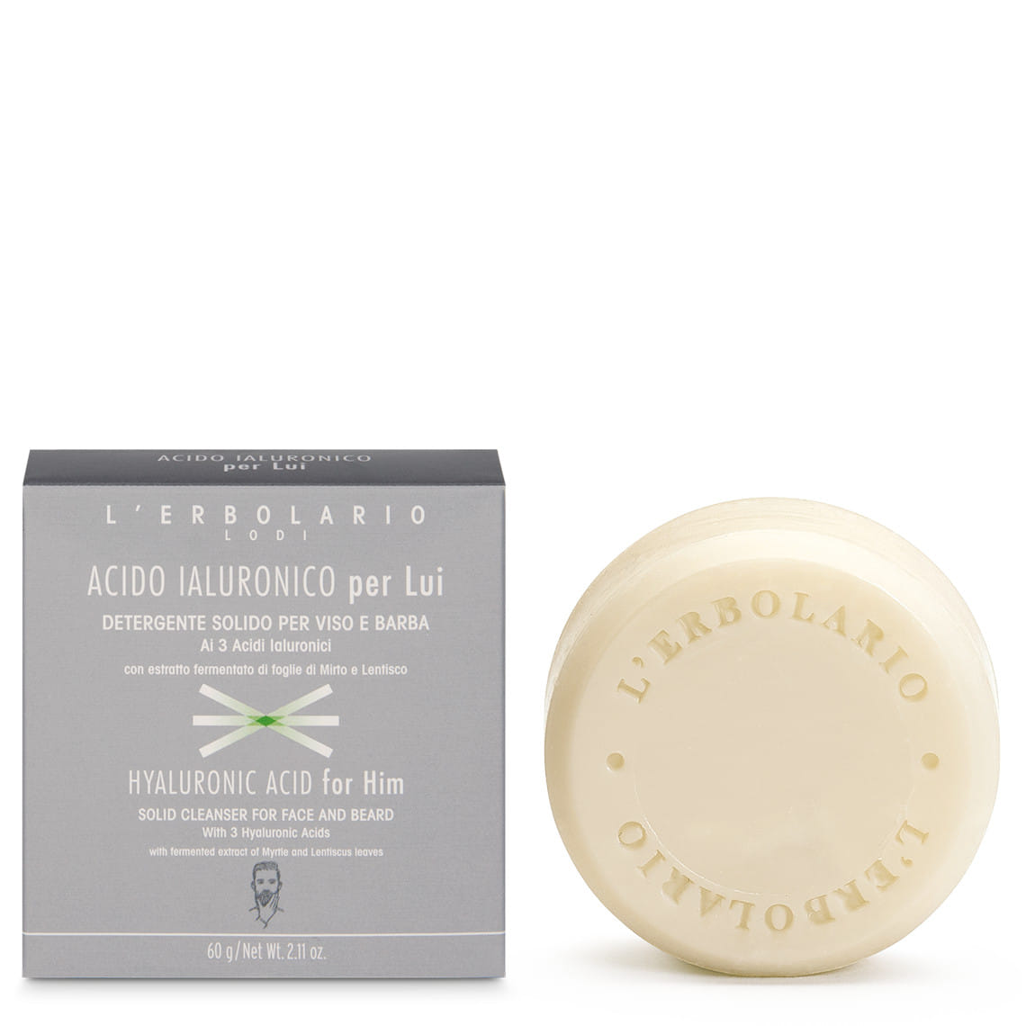 ACIDO IALURONICO PER LUI DETERGENTE SOLIDO 60 G