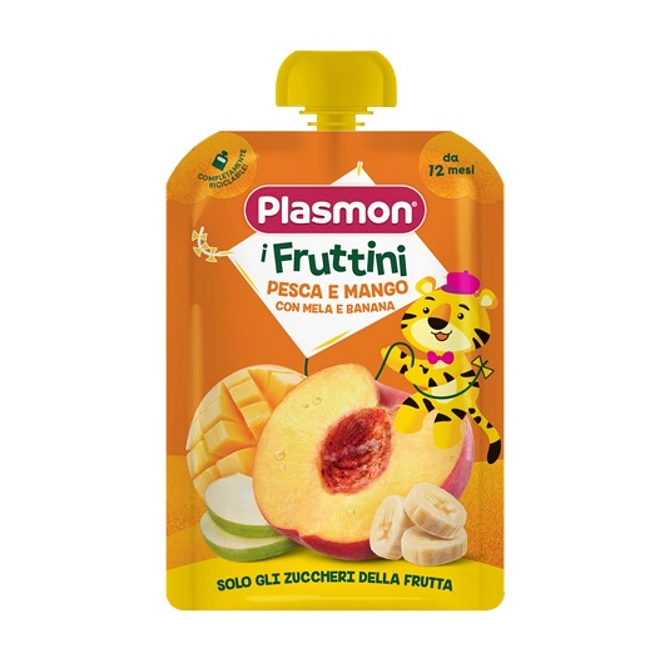 Plasmon I Fruttini Pesca E Mango Con Mela E Banana 130 G