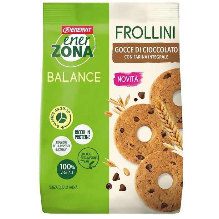 ENERZONA FROLLINI INTEGRALE GOCCE CIOCCOLATO 250 G