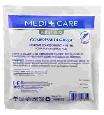 GARZA MEDICARE COTONE 10X10 CM 25 PEZZI