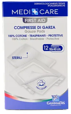 GARZA MEDICARE COTONE 18X40 CM 12 PEZZI GARZA MEDICARE COTONE 18X40 CM 12 PEZZI