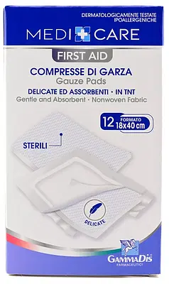 GARZA MEDICARE TNT 18X40 CM 12 PEZZI GARZA MEDICARE TNT 18X40 CM 12 PEZZI