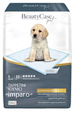BEAUTYCASE PET TAPPETINI IMPARO 5 ZAMPINE 60X40 CM BUSTA 15 PEZZI