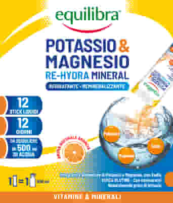 POTASSIO & MAGNESIO RE HYDRA MINERAL 12 STICK