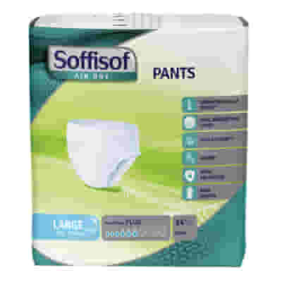 PANNOLONE PER INCONTINENZA SOFFISOF AIR DRY PANTS PLUS LARGE 14 PEZZI