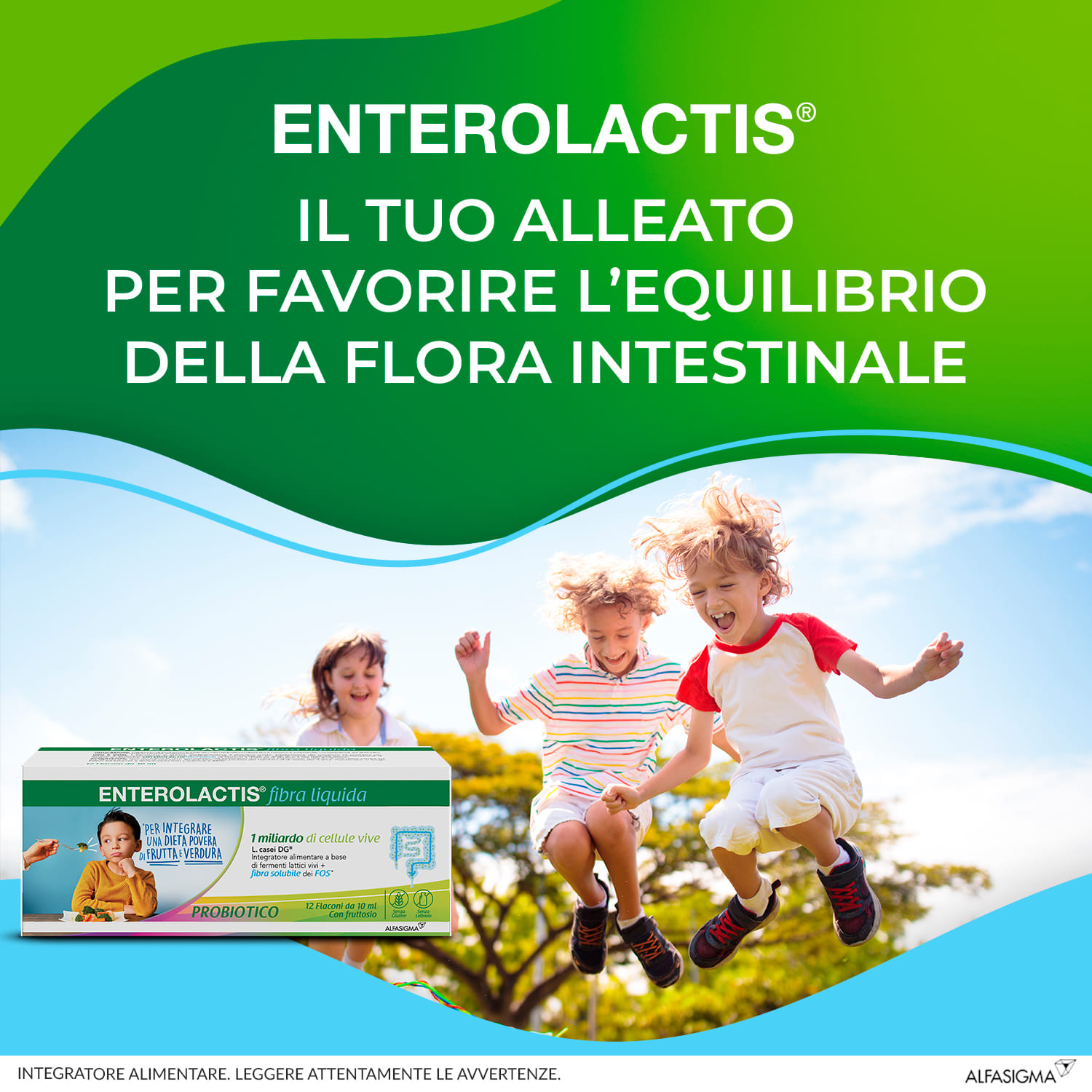 ENTEROLACTIS FIBRA LIQUIDA 12 FLACONCINI DA 10 ML