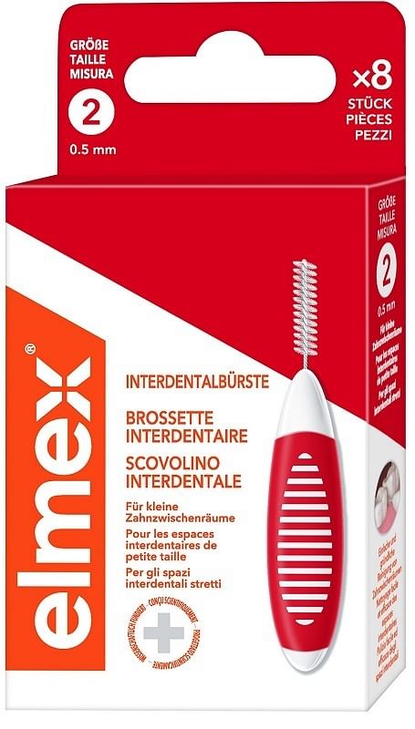 Elmex Interdental Brush Red 0,5 Mm 8 Pezzi