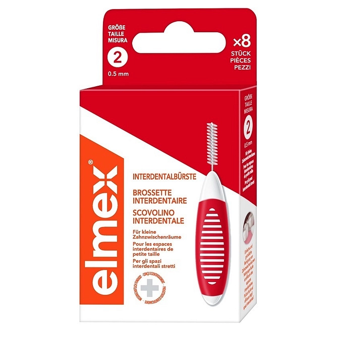 Elmex Interdental Brush Red 0,5 Mm 8 Pezzi