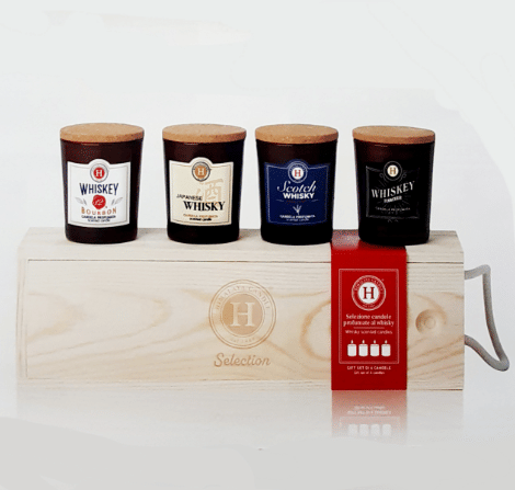 HIMALAYA SELEZIONE CANDELE PROFUMATE AL WHISKY WHISKEY BOURBON, JAPANESE WHISKY, SCHOTCH WHISKY E WHISKEY TENNESSEE