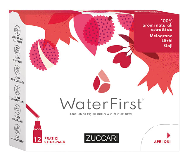 Water First Melograno Litchi Goji 12 Stick Pack