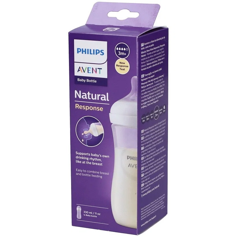 Avent Biberon Natural 3,0 Trasparente 330 Ml