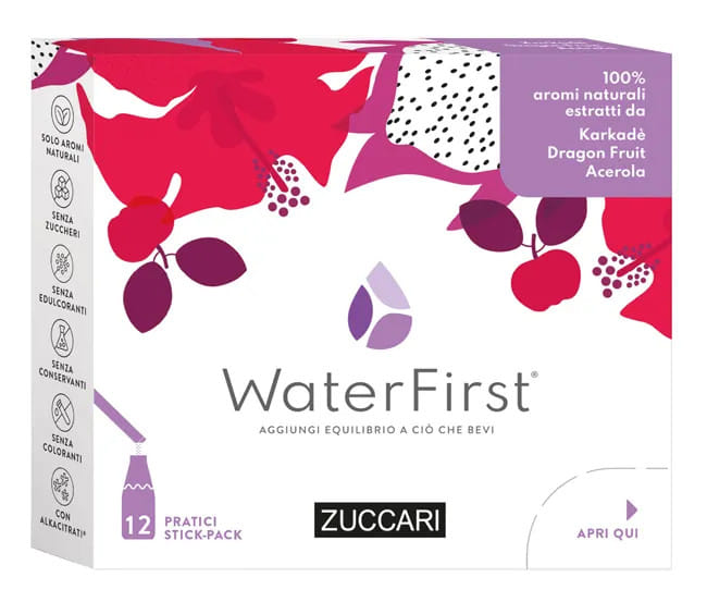 WATER FIRST KARKADE'-DRAGON FRUIT-ACEROLA 12 STICK PACK
