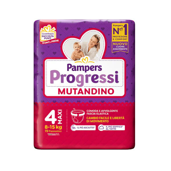 PAMPERS PROGRESSI MUTANDINA MAXI 19 PEZZI