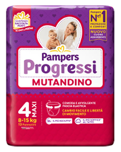 Pampers Progressi Mutandina Maxi 19 Pezzi