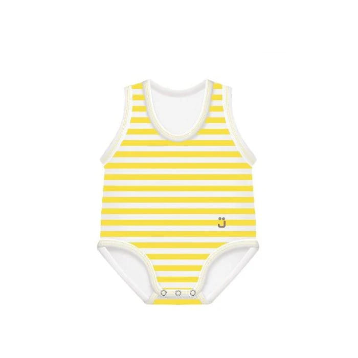 J BIMBI BODY 0-36M BIO COTTON SUMMER RIGHE GIALLO-BIANCO