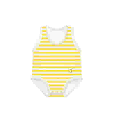 J BIMBI BODY 0-36M BIO COTTON SUMMER RIGHE GIALLO-BIANCO