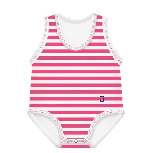 J BIMBI BODY 0-36M BIO COTTON SUMMER RIGHE FUCSIA-BIANCO