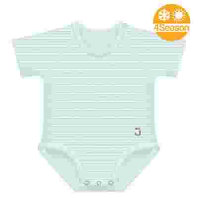 J BIMBI BODY 0-36M BIO COTTON 4SEASON RIGHE VERDE ACQUA