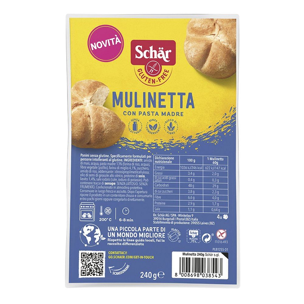 Schar Mulinetta 4 Pezzi Da 60 G