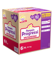 PAMPERS PROGRESSI MUTANDINA QUADRI XL 60 PEZZI
