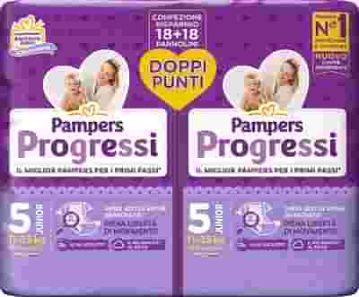 PAMPERS PROGRESSI PANNOLINO JUNIOR PACCO DOPPIO 36 PEZZI