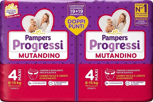 Pampers Progressi Mutandino Maxi Pacco Doppio 38 Pezzi