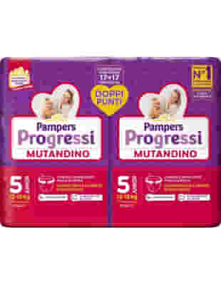PAMPERS PROGRESSI MUTANDINO JUNIOR PACCO DOPPIO 34 PEZZI