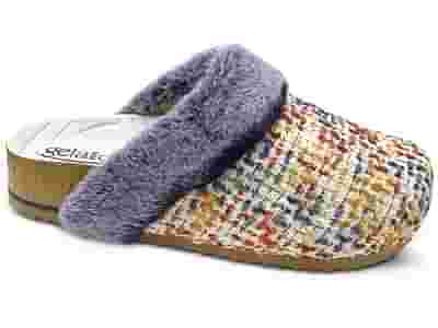 PLANTARE INDOSSABILE PUNTA CHIUSA WOODSTOCK SOFT FURRY MULTI BLU 37/38