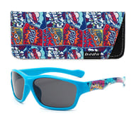 BADS OCCHIALI DA SOLE PROTETTIVI IN SILICONE PER BAMBINI/RAGAZZI ETA' 6-12 AZZURRO