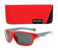 BADS OCCHIALI DA SOLE PROTETTIVI IN SILICONE PER BAMBINI/RAGAZZI ETA' 6-12 ROSSO