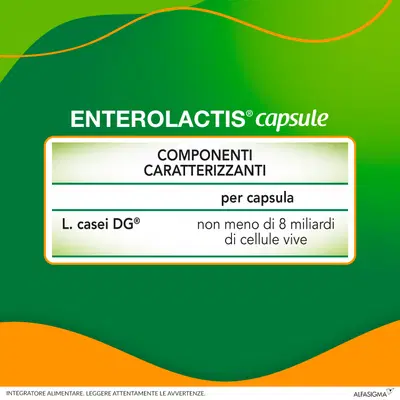 ENTEROLACTIS 20 CAPSULE 8 MILIARDI DI CELLULE VIVE ENTEROLACTIS 20 CAPSULE 8 MILIARDI DI CELLULE VIVE