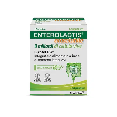 ENTEROLACTIS OROSOLUBILE 12 BUSTINE 8 MILIARDI DI CELLULE VIVE ENTEROLACTIS OROSOLUBILE 12 BUSTINE 8 MILIARDI DI CELLULE VIVE