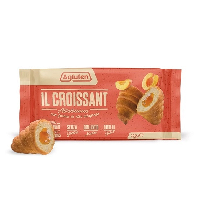 Agluten Il Croissant Albicocca 4 Pezzi Da 55 G