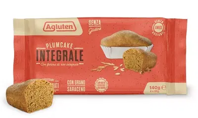 AGLUTEN PLUMCAKE INTEGRALE 4 PEZZI DA 35 G AGLUTEN PLUMCAKE INTEGRALE 4 PEZZI DA 35 G