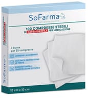 GARZA COMPRESSA IN COTONE 10X10 CM 100 PEZZI SOFARMAPIU'