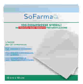 GARZA COMPRESSA IN TNT 10X10 CM 100 PEZZI SOFARMAPIU'