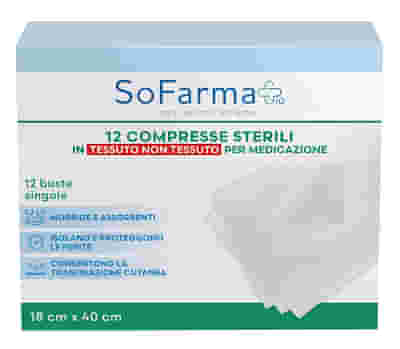 GARZA COMPRESSA IN TNT 18X40 CM 12 PEZZI SOFARMAPIU'