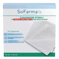 GARZA COMPRESSA IN TNT 10X10 CM 25 PEZZI SOFARMAPIU'